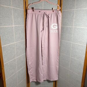 Womens XL Pink Green Bay Packers Sleepwear Lounge Pants NFL Team Apparel